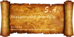 Steigervald András névjegykártya