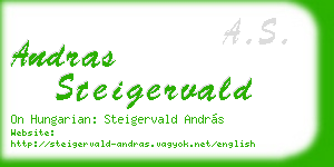 andras steigervald business card